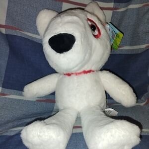 Target White and Black Plush Dog Toy